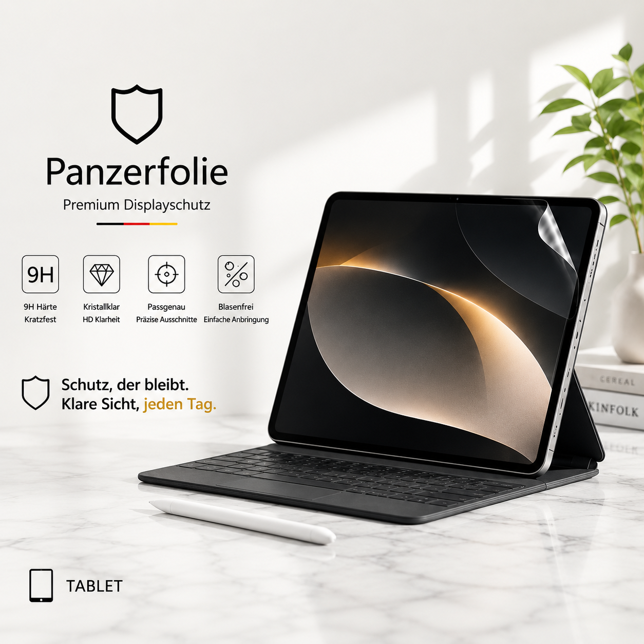 Panzerfolie für Tablet – kristallklarer und blasenfreier Displayschutz